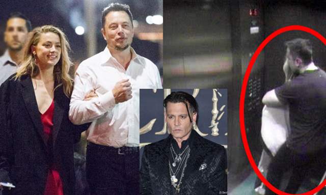 Elon Musk and Amber Heard elevator video