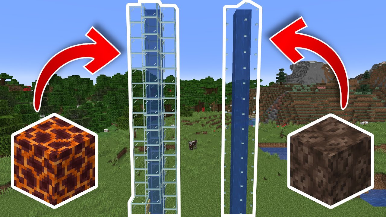 Water Elevator in Minecraft With Soul Sand